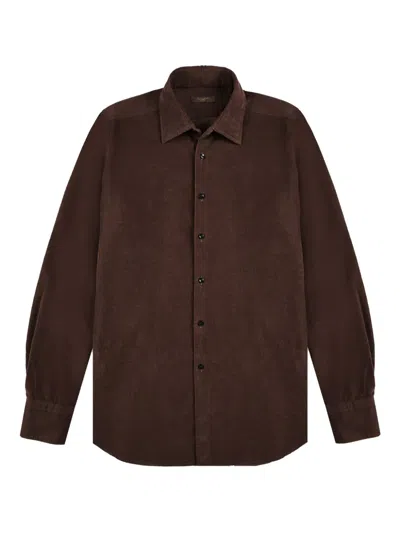 Glanshirt Corduroy Shirt In Brown
