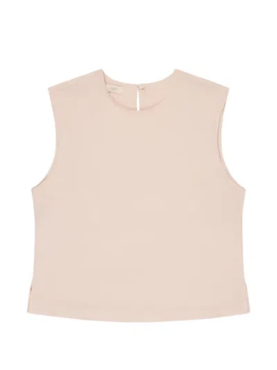 Glanshirt Crew-neck Blouse In Pink
