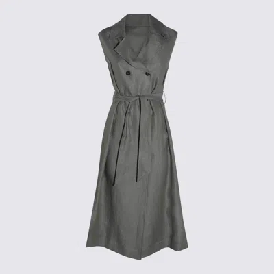 GLANSHIRT GLANSHIRT GREY LINEN DRESS