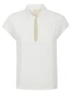 Glanshirt Ivory Silken Blend Shirt With Classic Collar In White