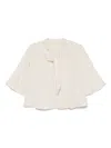 Glanshirt Blouse With Tie Neck In 中性色