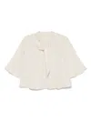 Glanshirt Blouse With Tie Neck In Beige