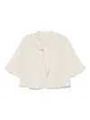 Glanshirt Blouse With Tie Neck In Beige