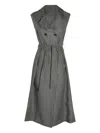 Glanshirt Midi Dress In Grey