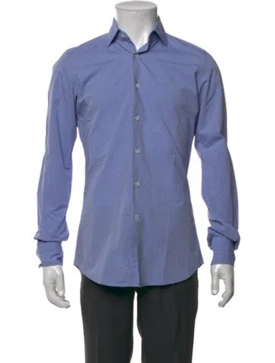 Pre-owned Glanshirt Long Sleeve Dress Shirt In Blue