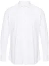 Glanshirt Long-sleeve Stretch-jersey Shirt In White