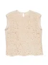 Glanshirt Macramé Lace Top In Neutral