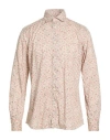 Glanshirt Man Shirt Beige Size 16 Cotton In Brown