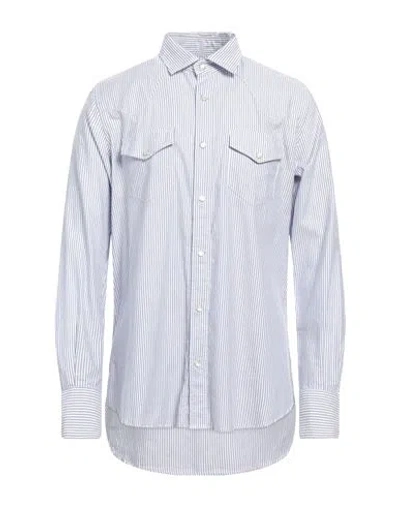 Glanshirt Man Shirt Blue Size 17 Cotton