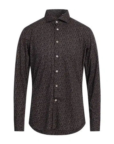 Glanshirt Man Shirt Cocoa Size 17 Cotton In Brown