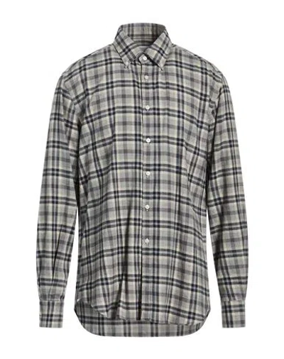 Glanshirt Man Shirt Grey Size 16 ½ Cotton, Wool In Gray