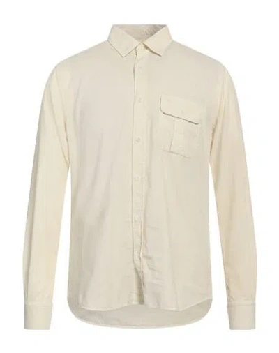 Glanshirt Man Shirt Ivory Size 15 Cotton In White