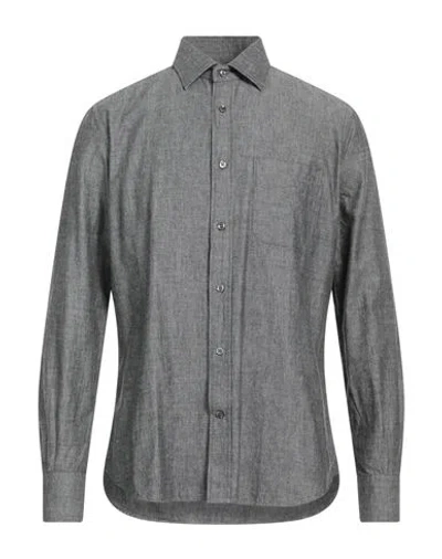 Glanshirt Man Shirt Lead Size 17 Cotton In Grey