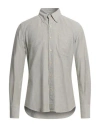 Glanshirt Man Shirt Light Grey Size 15 Cotton
