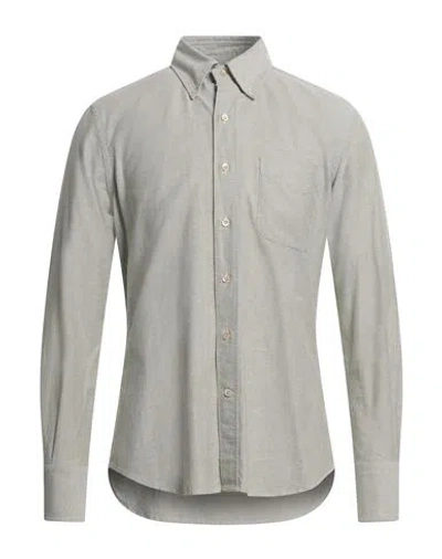 Glanshirt Man Shirt Light Grey Size 15 Cotton
