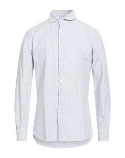 Glanshirt Man Shirt Light Grey Size 17 ½ Cotton In White
