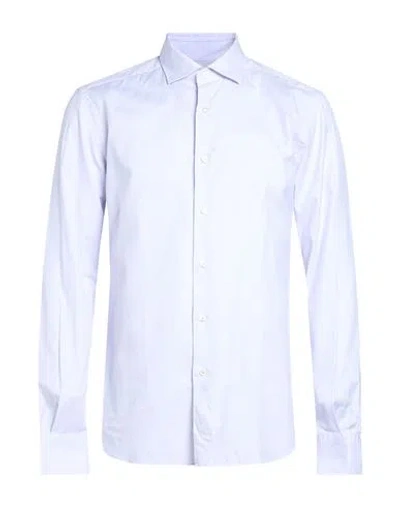 Glanshirt Man Shirt Lilac Size 15 Cotton In White