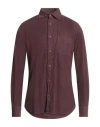 Glanshirt Man Shirt Mauve Size 16 Cotton In Purple