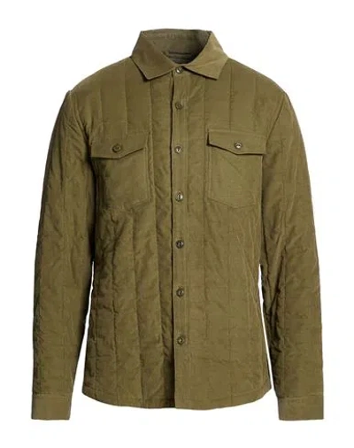 Glanshirt Man Shirt Military Green Size 15 ¾ Cotton