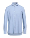 Glanshirt Man Shirt Sky Blue Size 16 ½ Cotton In Blue