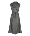 Glanshirt Midi Dress In Grey