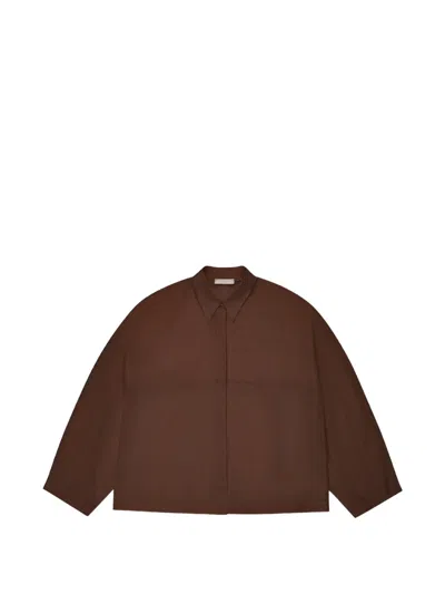 Glanshirt Muslin Shirt In Brown