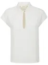 Glanshirt Ivory Silken Blend Shirt With Classic Collar In White