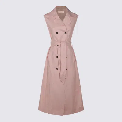 Glanshirt Pink Linen Dress In Multi