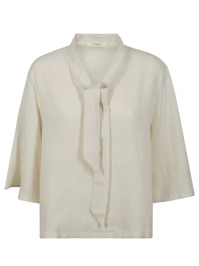 GLANSHIRT RELAXED FIT LINEN TOP WITH UNIQUE TIE DETAIL