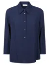 Glanshirt Relaxed Fit Shirt With Classic Collar In Blue