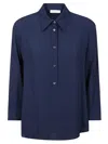 Glanshirt Relaxed Fit Shirt With Classic Collar In Blue
