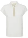 Glanshirt Ivory Silken Blend Shirt With Classic Collar In White