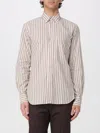 Glanshirt シャツ  メンズ カラー ブラウン In White