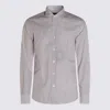 Glanshirt White And Brown Cotton Shirt In Gray