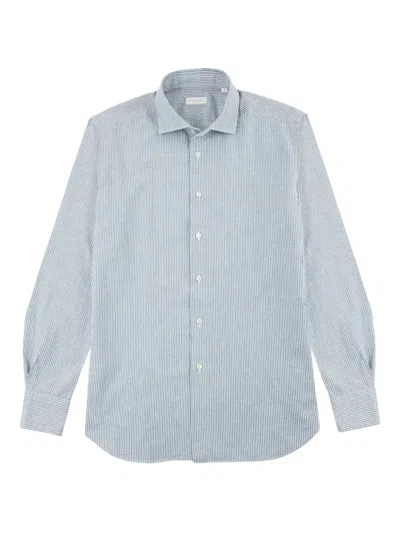 Glanshirt Striped Cotton Shirt In Blue