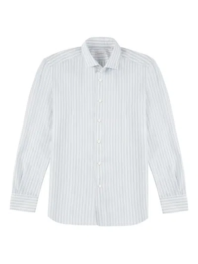 Glanshirt Striped Cotton Shirt In White