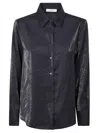 Glanshirt Structured Black Shirt With Classic Button-up Design In Black