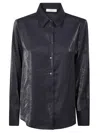 Glanshirt Structured Black Shirt With Classic Button-up Design In Black