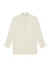 Glanshirt Tie-cuff Linen Shirt In Neutral