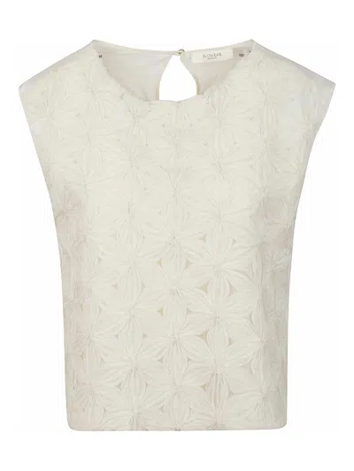 Glanshirt Top - Blanco