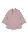 Glanshirt V-neck Blouse In Pink