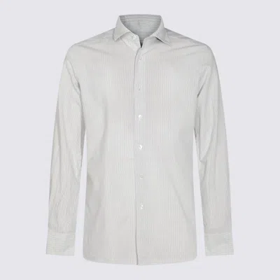 GLANSHIRT GLANSHIRT WHITE AND LIGHT BLUE COTTON SHIRT