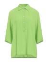 Glanshirt Woman Top Light Green Size 8 Acetate, Silk In Green