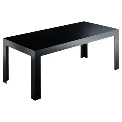 Pre-owned Glas Italia Atlantis Rectangular Table In Glossy Lacquered By Lorenzo Arosio In Black