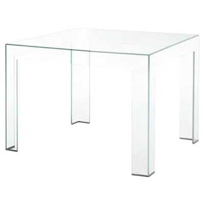 Pre-owned Glas Italia Atlantis Square Table 130×130 Cm (51.2×51.2 In) - Lorenzo Arosio In Gray