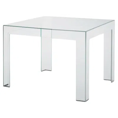 Pre-owned Glas Italia Atlantis Square Table By Lorenzo Arosio In Gray