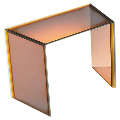 Pre-owned Glas Italia Bisel Coffee Table 60 Cm (23.6 In) Glass By Patricia Urquiola Ochre In Brown