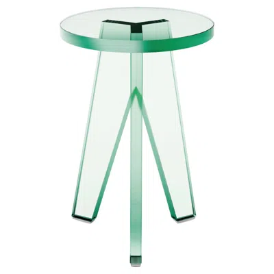 Pre-owned Glas Italia Crystal Stool In Transparent Glass By Philippe Starck In Gray