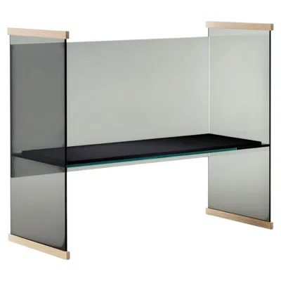 Pre-owned Glas Italia Diapositive Sofa 141 Cm (55.5 In) Glass - Ronan & Erwan Bouroullec In Gray