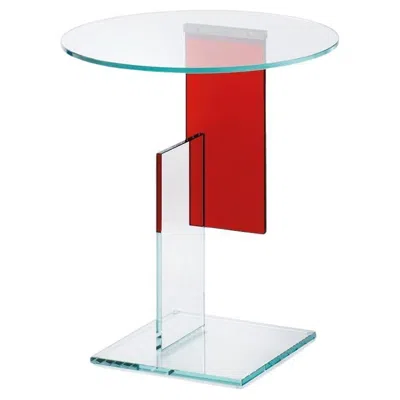 Pre-owned Glas Italia Don Gerrit Low Table In Red By Jean-marie Massaud